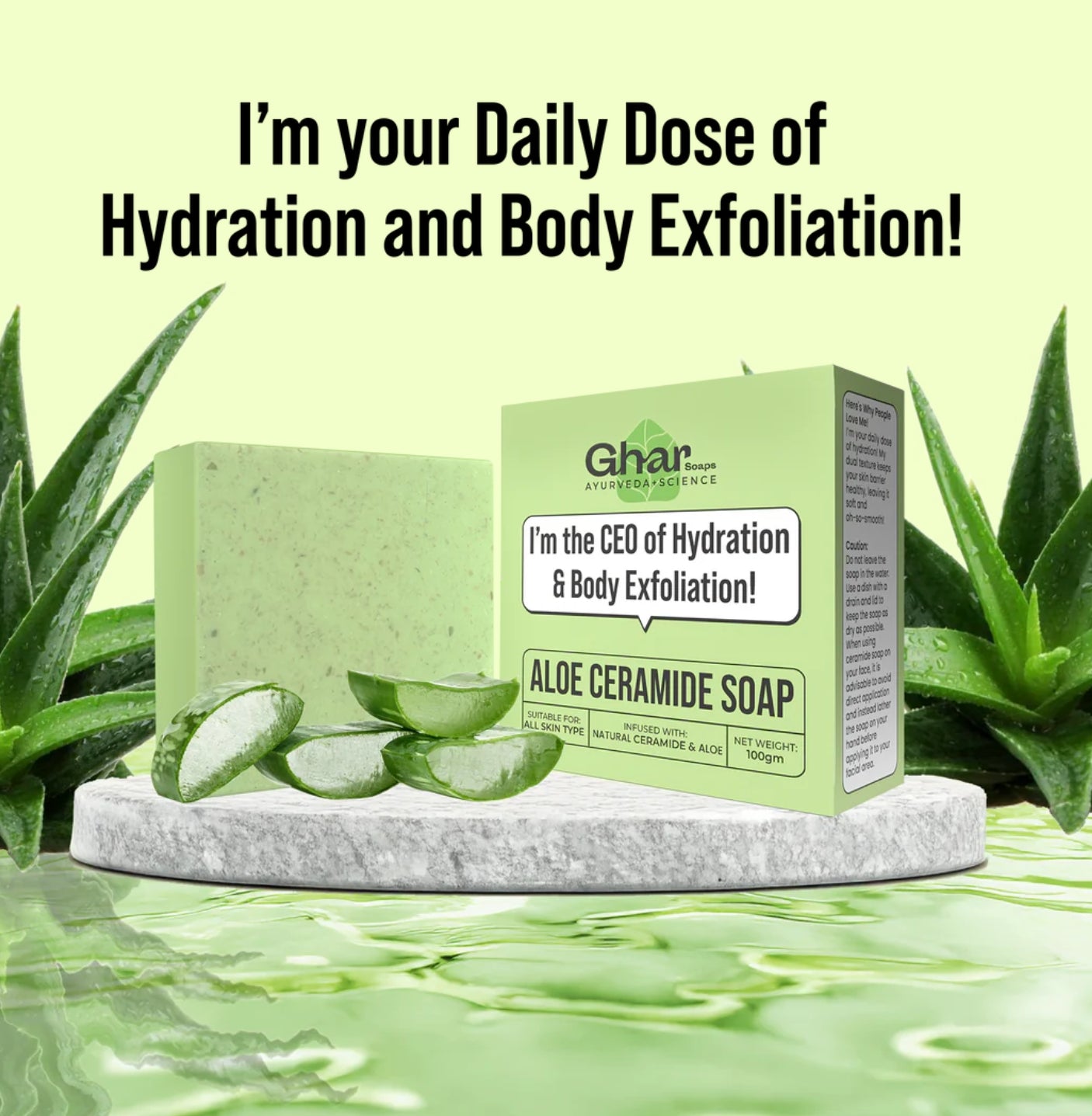 Aloe Ceramide Bar Soap — Hydrating & Skin-Restoring